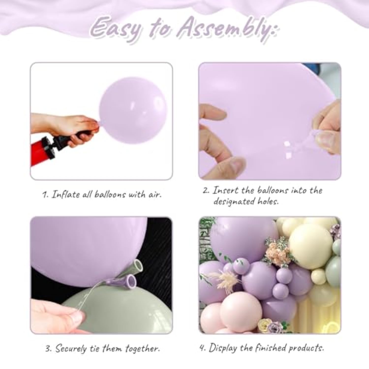 Pink Purple Green Balloon Arch Kit, 122Pcs Dusty Pink Light Green Macaron Yellow Pastel Balloons For Kids Girl Flower Party Decorations Spring Baby Shower Wedding Engagement Fairy Birthday Supplies