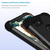 Google Pixel 3 XL Hard Cover Shockproof Soft Silicone Bumper Hybrid Three Layer Defender Heavy Duty Protective Wireless Charging Cell Phone Case for Women and Men Black