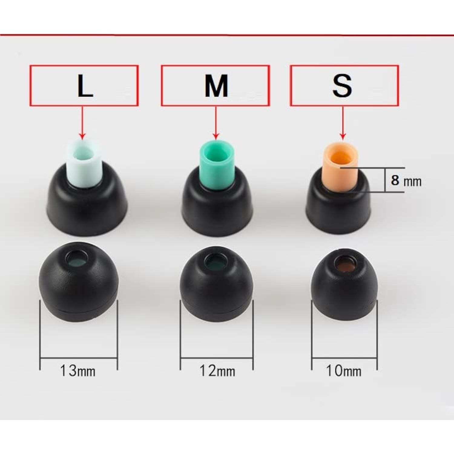 Silicone Ear Tips Replacement For Sony Xba Mdr Wf Earphones, Compatible With Wf-1000Xm4,1000Xm3, C500,Sp800N Earbuds Tips Eartips Ear Caps, Fit In Case, S/M/L 3 Size 6 Pairs,Silicone Black