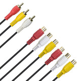 Rca Splitter Cable, Av Splitter 3 Rca Male Jack To 6 Rca Female Plug Rca Y Spl