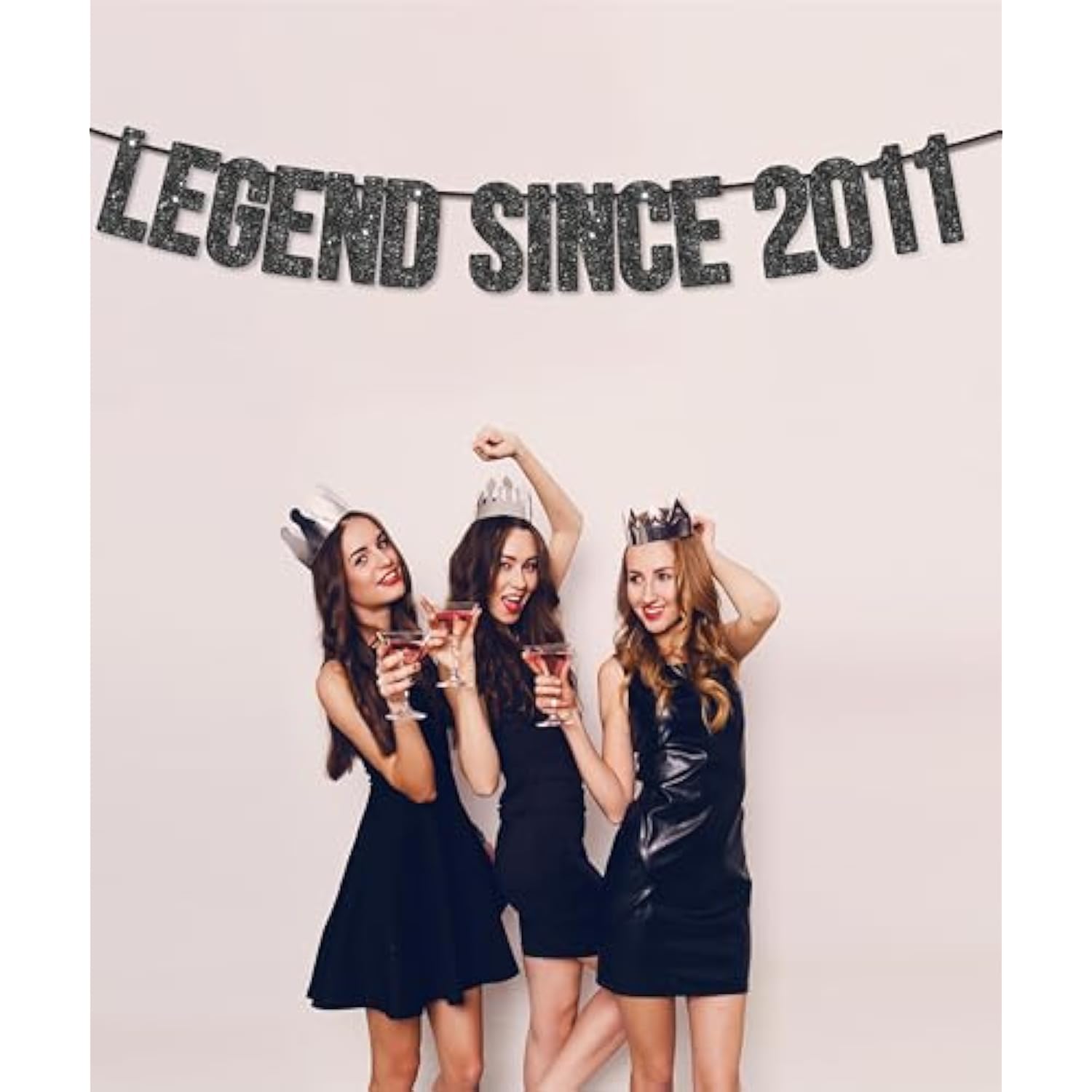 Pre-Strung Legend Since 2011 Banner For 14Th Birthday Party Decoration,Happy 14Th Men Women Birthday Party Banner,Handmade - Black