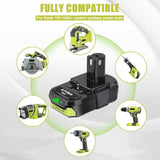 2Pack 3.5Ah P102 Battery For Ryobi 18V Battery And P117 Charger Combo Compatible For Ryobi 18 Volt One+ P103 P104 P105 P107 P109 P190 P191 P122 Power Tools