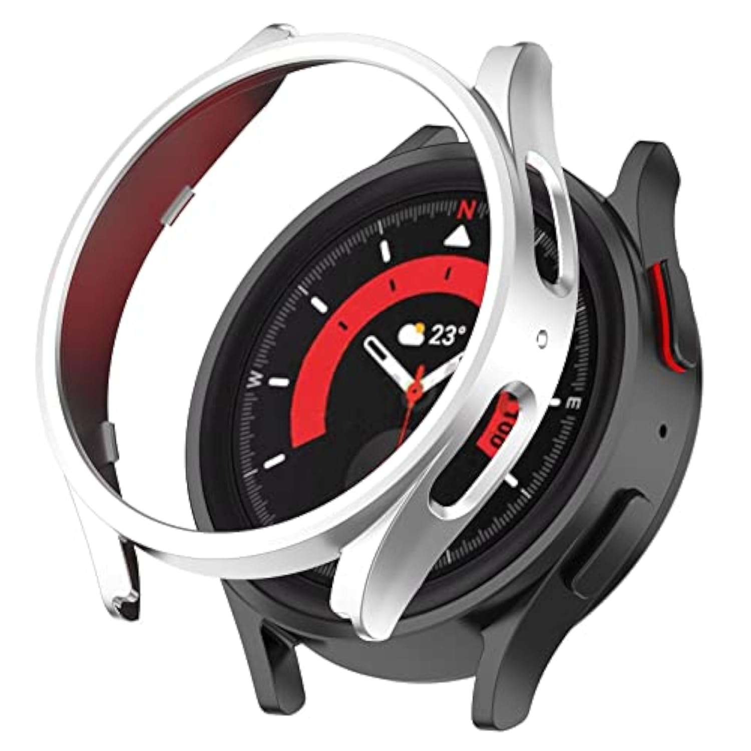 Compatible For Samsung Galaxy Watch 5 Pro Case Hard Pc Protective Bumper Cover Case For Galaxy Watch 5 Pro 45Mm Smart Watch Accessories [No Screen Protector]