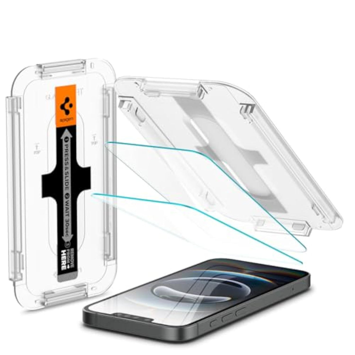 Spigen Tempered Glass Screen Protector [GlasTR EZ FIT] designed for iPhone 16e / iPhone 14 / iPhone 13 Pro/iPhone 13 [Sensor Protection - 2 Pack]