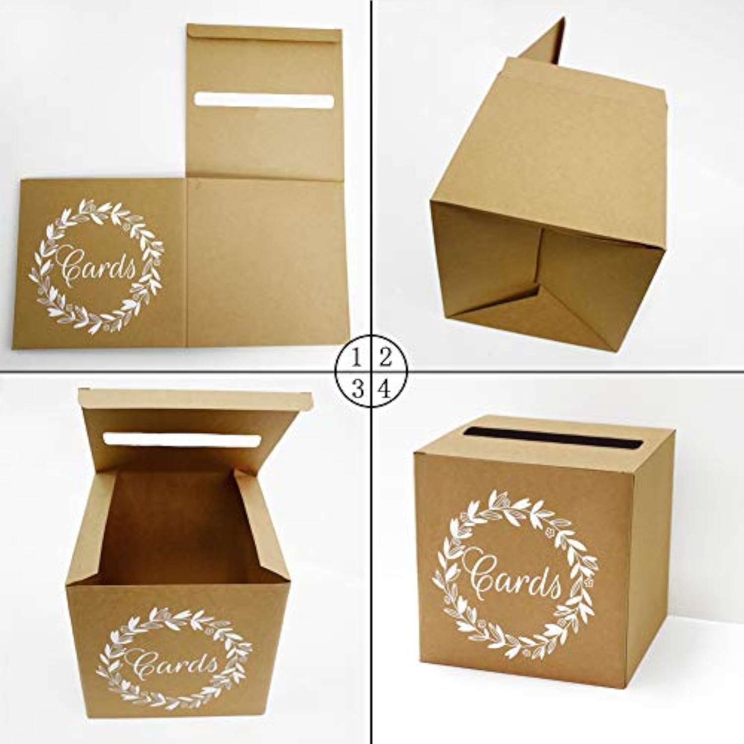Kraft Card Box Wedding Favors Post Boxes Cardboard Wedding Party Decor Table Centerpiece