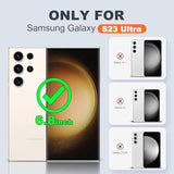 Designed For Samsung Galaxy S23 Ultra 6.8'' With Magnetic Ring Stand[Compatible With Mag-Safe][Military-Grade Protection] Slim Liquid Silicone S23 Ultra Phone Case For Men Wowen,Deep Purple