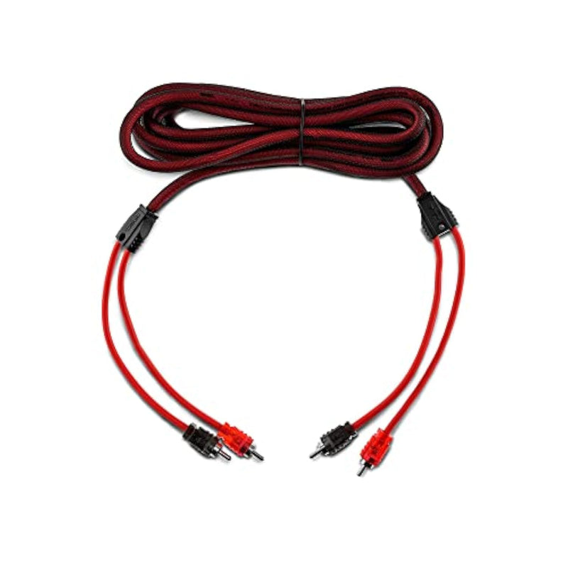 DS18 R12 RCA Cable Ultra Flex 12 Feet - 2-Male to 2-Male Stereo Audio Cables, 2RCA Male to 2RCA Male Stereo Cable for Home Theater, HDTV, Amplifiers, Hi-Fi Systems, Car Audio, Speakers. (12ft / 3.6m)