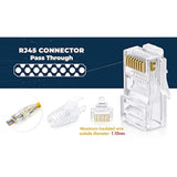 Bundle – 2 Items: Rj45 Crimp Tool + Rj45 Cat6 Pass Through Connectors And Stra