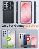 for  Galaxy S26 Ultra Case Wallet RFID [Cards Holder][Camera Cover][Edge Raised] Full Body Rugged Shockproof Silicone Phone Case for Galaxy