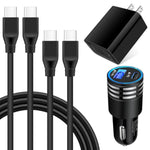 Type C Super Fast Charger Block Box Car Charger+6Ft Android Charger Usb C To C Cable Fast Charging For Iphone 16 15 Samsung Galaxy S25/S24 Fe/A16/A25/A35/A15/A14/A54/S23 Ultra/A53 5G/S22/A13/A03S/A12