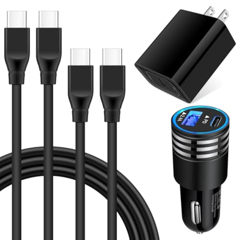 Type C Super Fast Charger Block Box Car Charger+6Ft Android Charger Usb C To C Cable Fast Charging For Iphone 16 15 Samsung Galaxy S25/S24 Fe/A16/A25/A35/A15/A14/A54/S23 Ultra/A53 5G/S22/A13/A03S/A12