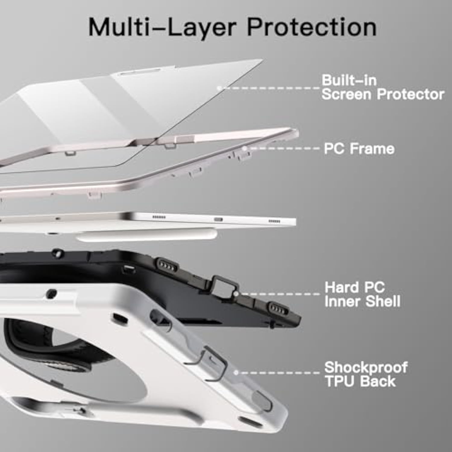 JETech Case for Samsung Galaxy Tab S9 11-Inch with Built-in Screen Protector a