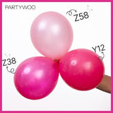 Pearl Hot Pink Balloons 140pcs Magenta Fuchsia Dark Pink Color