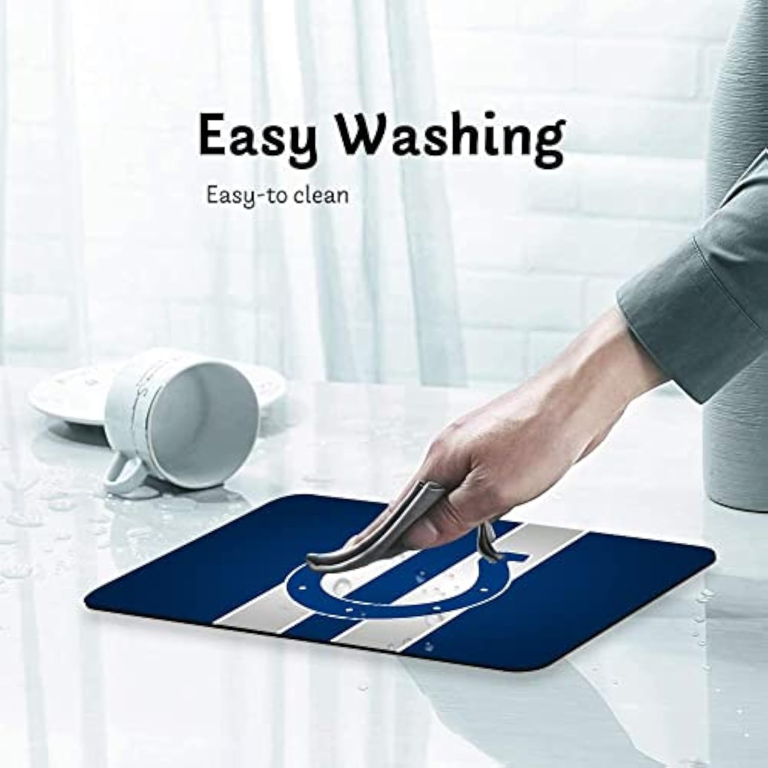 Gaming Mouse Pad, Sport Football Mousepad With Non-Slip Rubber Base For Laptop Computer Desktop Game Mat,Fans Gift White Stripe Design