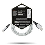 Titanium [Apple MFi Certified] 6FT Fast Charging Tangle Free Heavy Duty USB to Lightning Cable. Includes Sync+Charge & Aluminum Tips for Optimum Connectivity: Silver