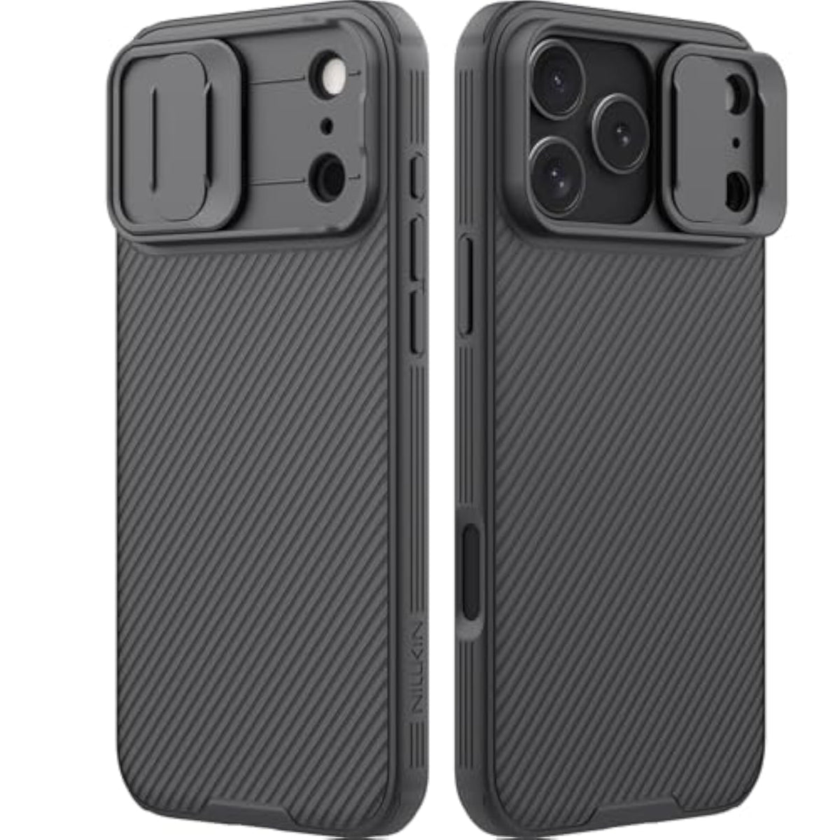 Camshield Case for iPhone 17 Pro Max - Built-in Dual Camera Cover, Slim Profile, Military Grade Drop Protection, Shockproof Bumper Phone Case 6.9 inch, Black