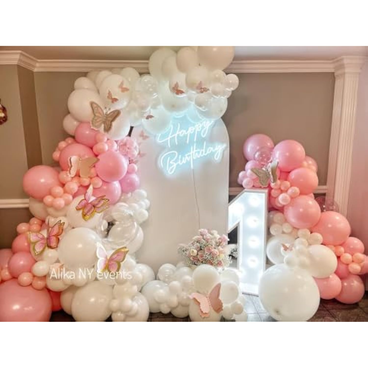 Pink And White Balloon Arch Kit, 140Pcs Macaron Pink Balloon Matte White Balloon 18 12 10 5 Inch Different Size Balloons For Engagement Wedding Birthday Baby Shower Gender Reveal Decorations