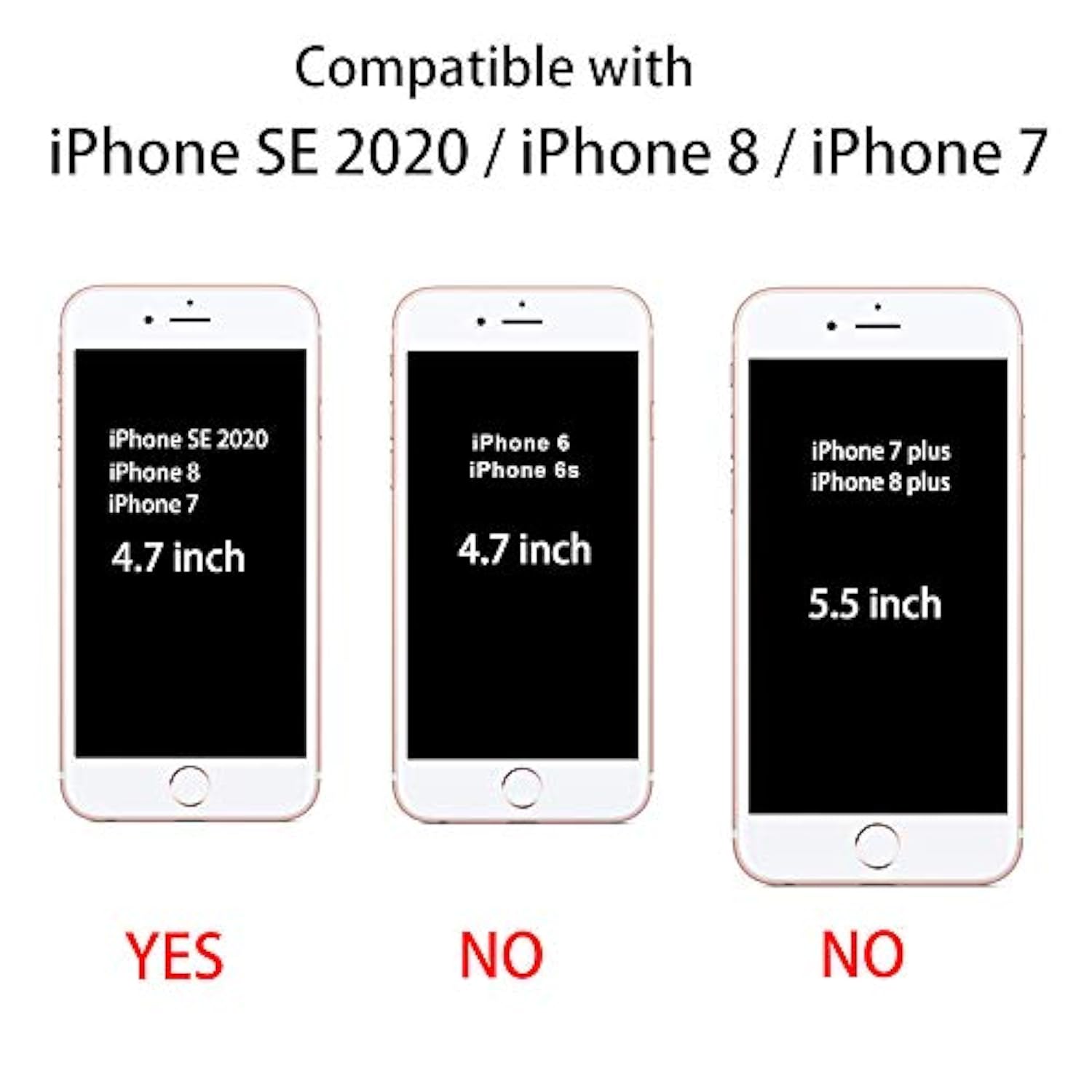 Phone Case Compatible With Iphone Se (2Nd 2020 And 3Rd 2022 Generation) & Iphone 7 & Iphone 8, Clear Case Shockproof Protective Bumper Slim Cover For 4.7 Inch