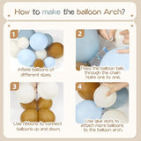 146Pcs Dusty Blue And Brown Balloon Arch Kit, Bear Baby Shower Decorations With Brown Sand White Dusty Blue Balloons For Baby Shower Decorations Gender Reveal Birthday Party Decoration