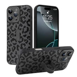 Compatible With Iphone 16 Pro Max Case With Finger Strap, Cheetah Print Shockproof Soft Tpu Protective Cover For Women Girls, Slim Anti Scratch Case For Iphone 16 Pro Max 6.9 Inch, Black