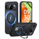 Patented 360 Spin Magnetic Stand For Google Pixel 10 Pro Case/Pixel 10 Case [Fit For Pixelsnap & Magsafe] [16Ft Military-Grade Protection] [Anti-Slip] Matte Rugged Slim 6.3'', Black
