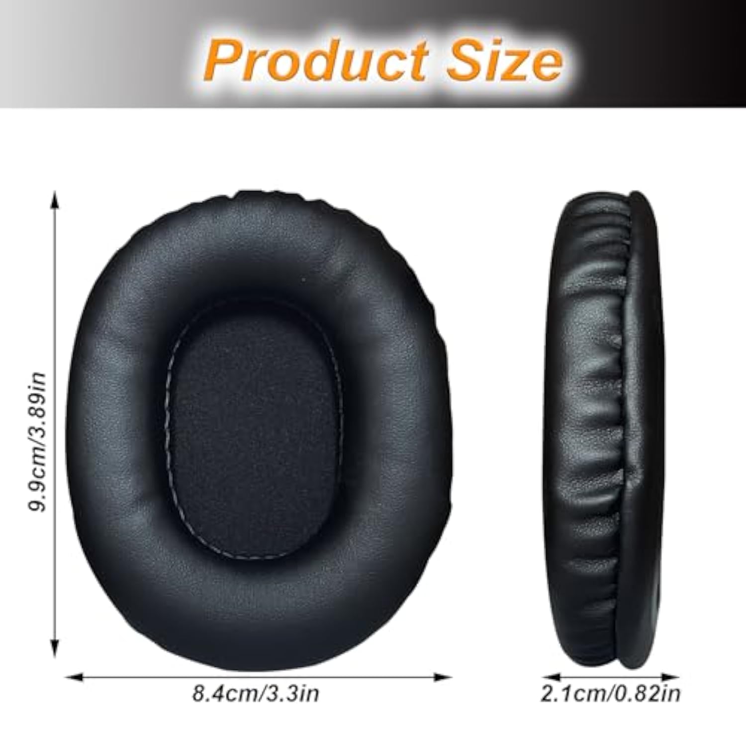 Replacement Ear Pads For Audio Technica Ath M50X M50Xbt M50Rd M40X M30X M20X Msr7 Sx1 Monitor Headphones, Ear Pads,High-Density Noise Isolation Foam - Black