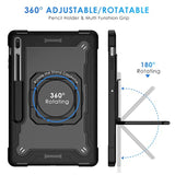360 Rotating Hybrid Case For Samsung Galaxy Tab S7 Fe 5G/ S8+Plus/ S7 Plus 12.