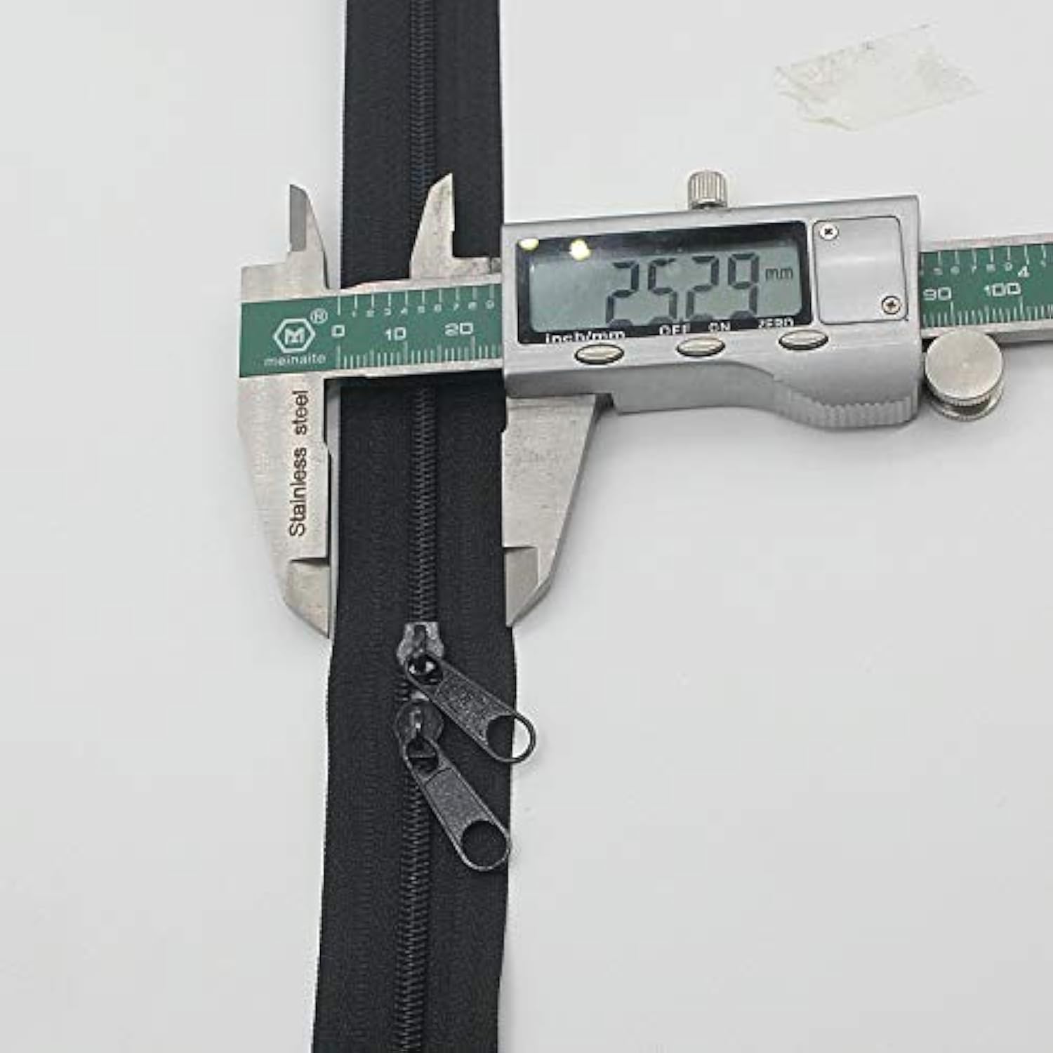 2Pcs #3 32 Inch Double Slider Nylon Coil Zipper Black With Two Long Pu