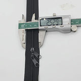 2Pcs #3 32 Inch Double Slider Nylon Coil Zipper Black With Two Long Pu