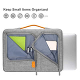 MOSISO 360 Protective Laptop Sleeve Compatible with MacBook Air/Pro, 13-13.3 inch Notebook, Compatible with MacBook Pro 14 inch M4 M3 M2 M1, Side Open Bag with 2 Accessory Pockets&Handle&Belt, Gray