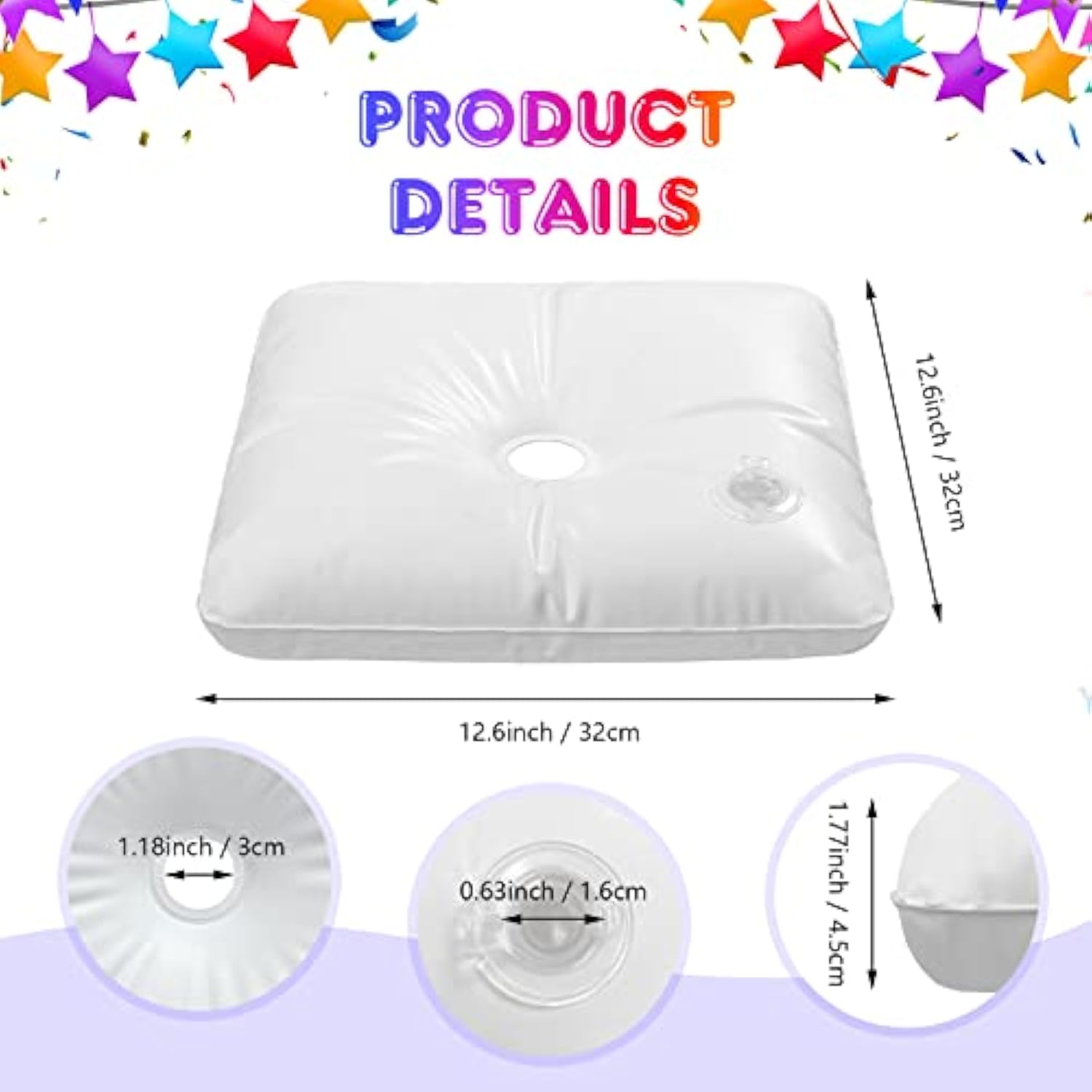 4 Pack Water Weight Bags For Balloon Column Stand And Balloon Arch, Square Thickened Water Fillable Base For Party Supplies Accessories (Each 10 Lb Weight)