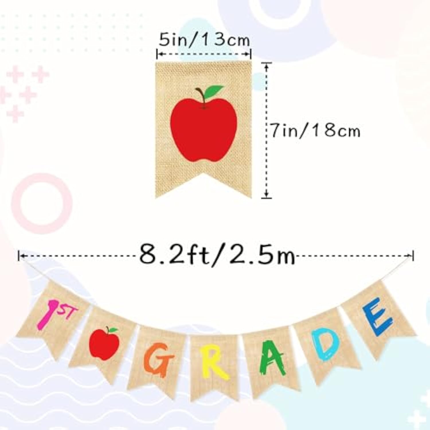 1st Grade Burlap Banner Back to School Classroom Decor