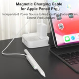 Magnetic Charging Cable Compatible with  Pencil Pro Fast Charging Dock with Smart LED Indicator 1FT USB-C Charger Cable Overcharge Protection