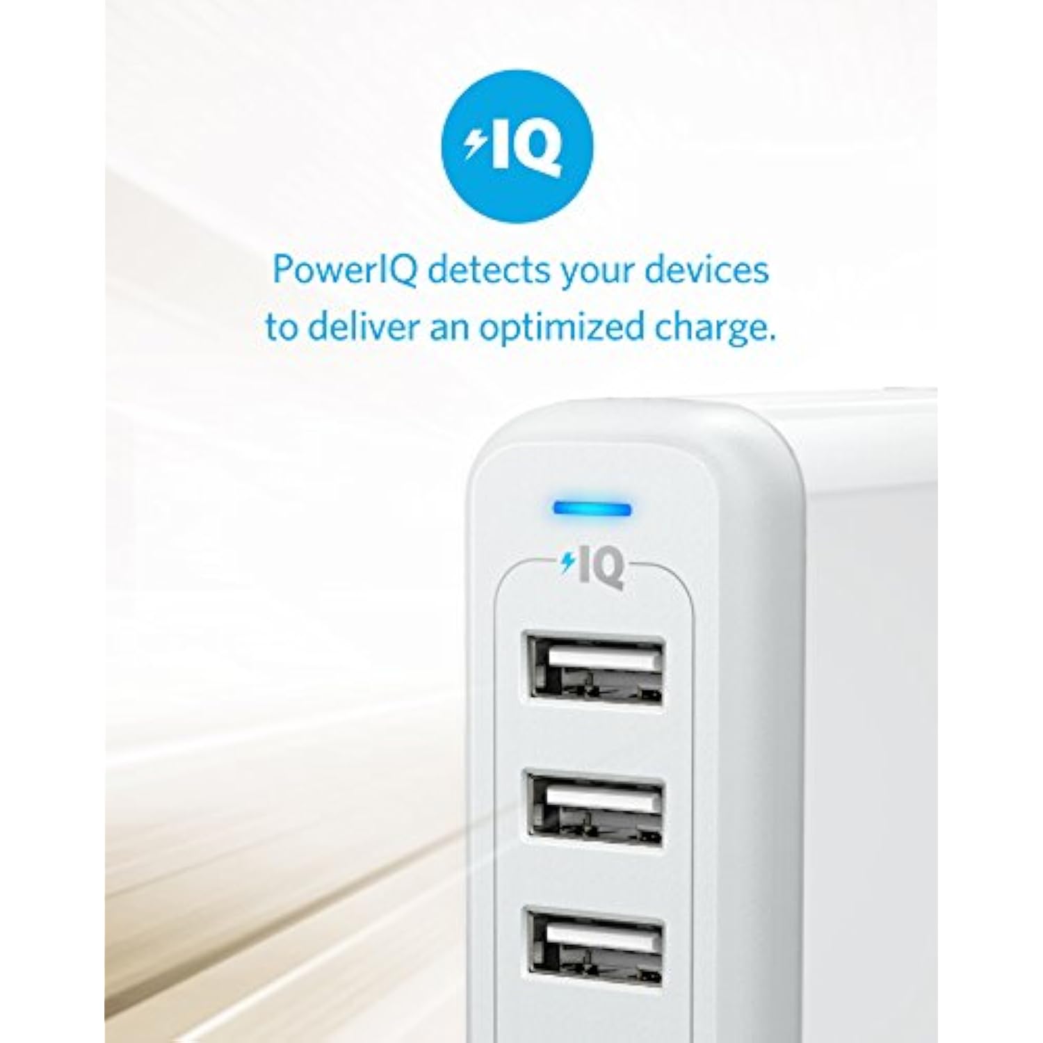Anker Charger, 40W 4-Port USB Phone Charger with Foldable Plug, PowerPort 4 for iPhone 14/13 Series, iPad Pro/Air/Mini, Galaxy S23/S22/S21, Note 20 Ultra, LG, Nexus, HTC, and More