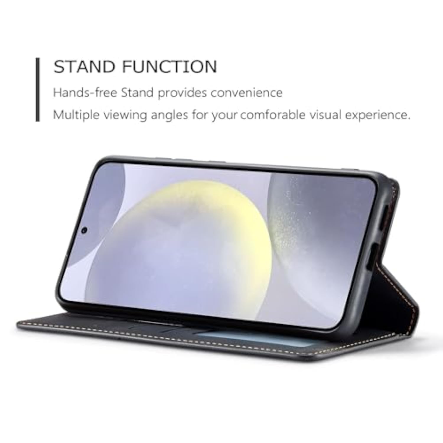 Samsung Galaxy S26 Wallet Case with 3 Card Holders and Black Design