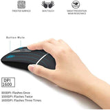 Bluetooth Wireless Mouse For Laptop, Foldable Arc 180° Rotating Silent Click Portable Curved Computer Mice For Home, Office, Travel(Black)