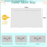 9Ft Black And White Table Skirt Polka Dots Teacher Desk Skirt Classroom Desk Skirts For Back To School Decor Classroom Table Skirts For Back To School Supplies Office Bookcase Cabinet Decorations