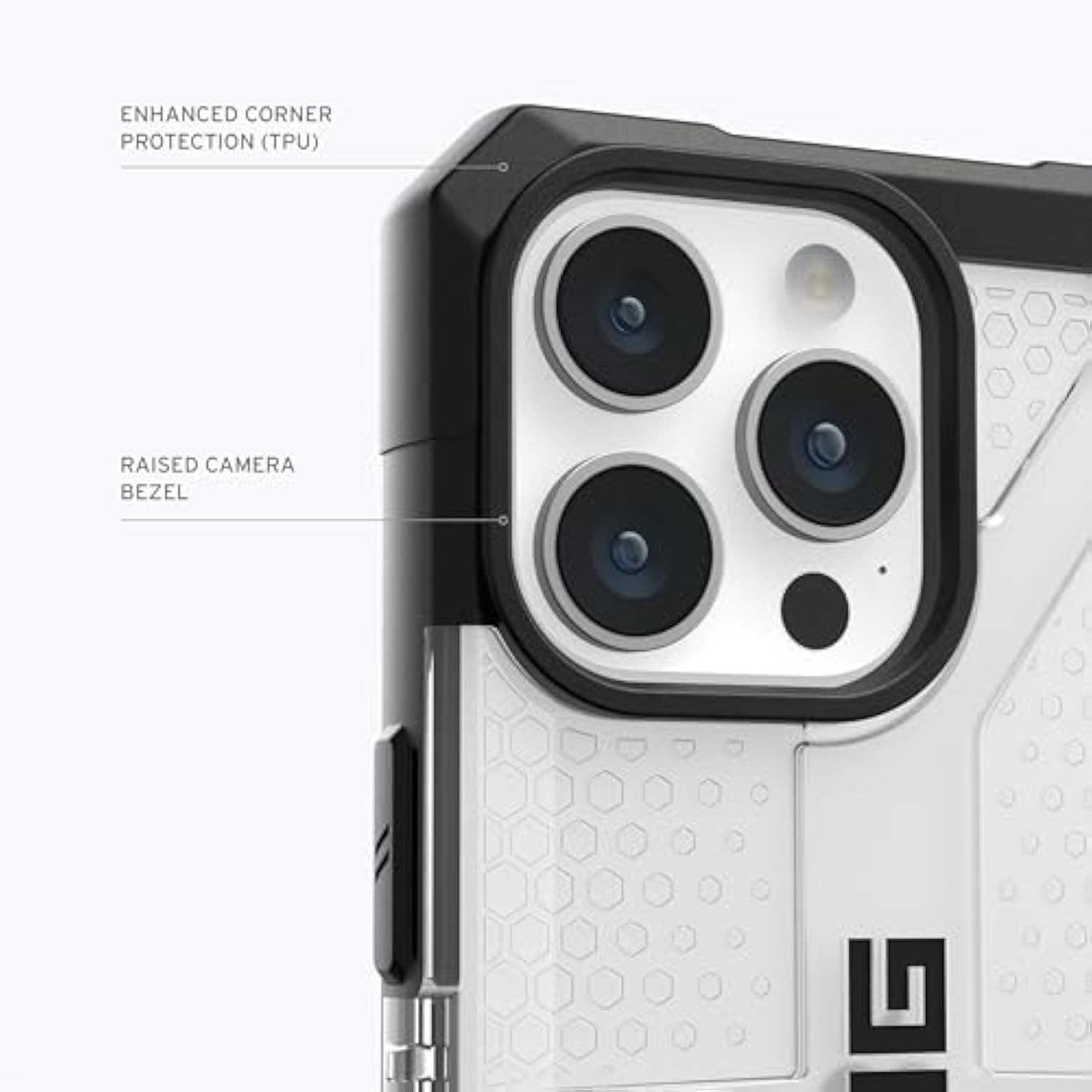 Uag [Updated Ver] Compatible With Iphone 15 Pro Case 6.1" Plasma Ice Rugged Transparent Clear Military Grade Drop Tested Protective Cover