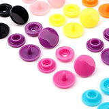 408 Sets Plastic Snap Buttons T5 Kam Snaps Fastener Kit For Craft Diy,