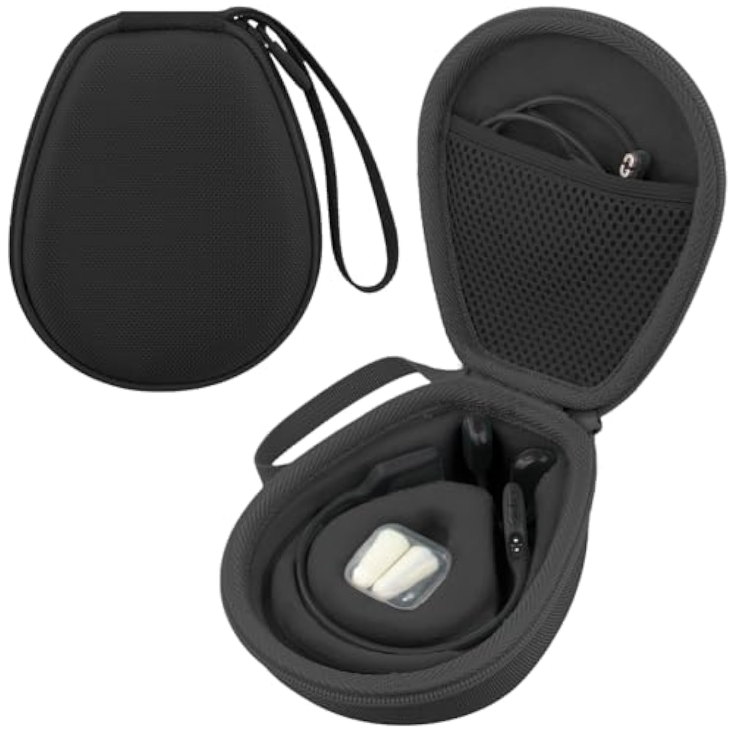 co2CREA Hard Case for SHOKZ New OpenRun Pro 2/1/Mini, OpenRun Standard/Mini, OpenMove, OpenSwim Pro, OpenSwim, Compatible with All SHOKZ Open-Ear Bone Conduction Sport Headphones, Black Case