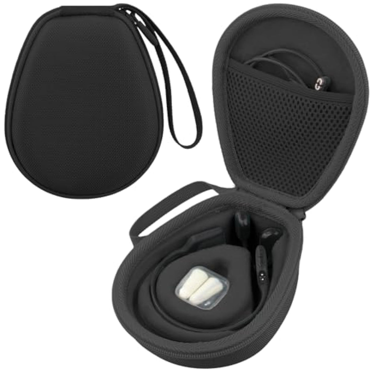 co2CREA Hard Case for SHOKZ New OpenRun Pro 2/1/Mini, OpenRun Standard/Mini, OpenMove, OpenSwim Pro, OpenSwim, Compatible with All SHOKZ Open-Ear Bone Conduction Sport Headphones, Black Case