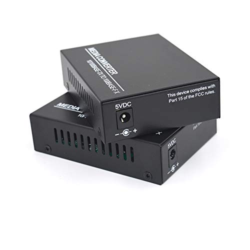 10/100Mbps Ethernet Media Converters, Bi-Directional Single-Mode Sc Fiber - A Pair Of 10/100Base-Tx To 100Base-Fx Up To 20Km(12.4Mi)