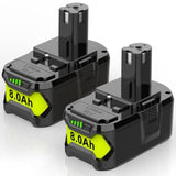 2Packs 8.0Ah Battery Compatible With Ryobi 18V Battery P108 P102 P103 P104 P105 P107 P109 P122 P145 Replacement 18 Volt Ryobi Battery