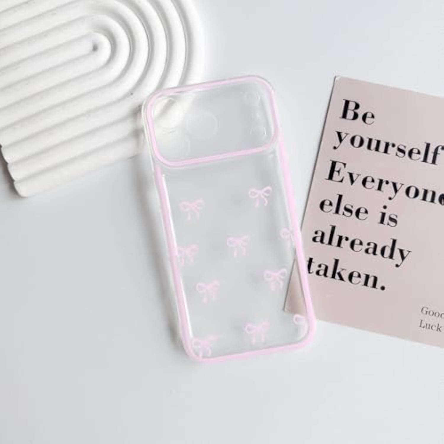 Cute Ribbon Bow iPhone 17 Pro Max Case - Pink