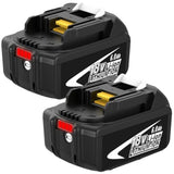 2-Pack 6.0Ah Bl1860B Replacement For 18Vbattery Compatible With18 Volt Battery Lithium-Ion Bl1815 Bl1820 Bl1820B Bl1830B Bl1835 Bl1840 Bl1850 Bl1860 Lxt400 With Led Indicato (White)