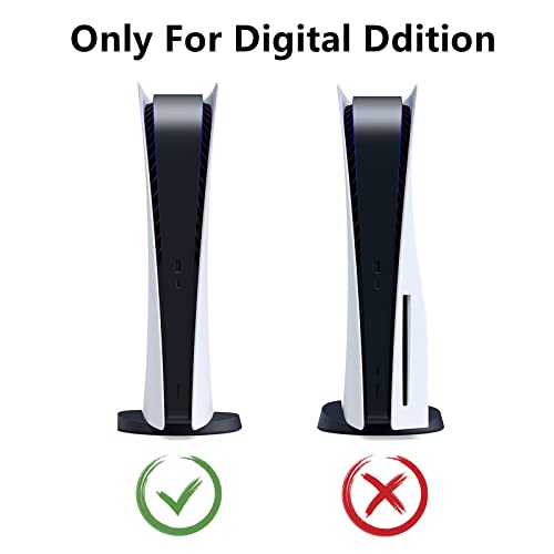 Digital Edition Face Plates Cover Skins Shell Panels for PS5 Console, Accessories for PlayStation 5 Protective Shell Replacement Faceplate (Black)