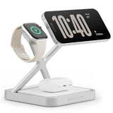 XGrid XDS3: 3-in-1 Wireless Charging Stand Charging Station for iPhone, Apple Watch, and AirPods MagSafe Compatible, Qi2 Certified Includes 45W USB-C