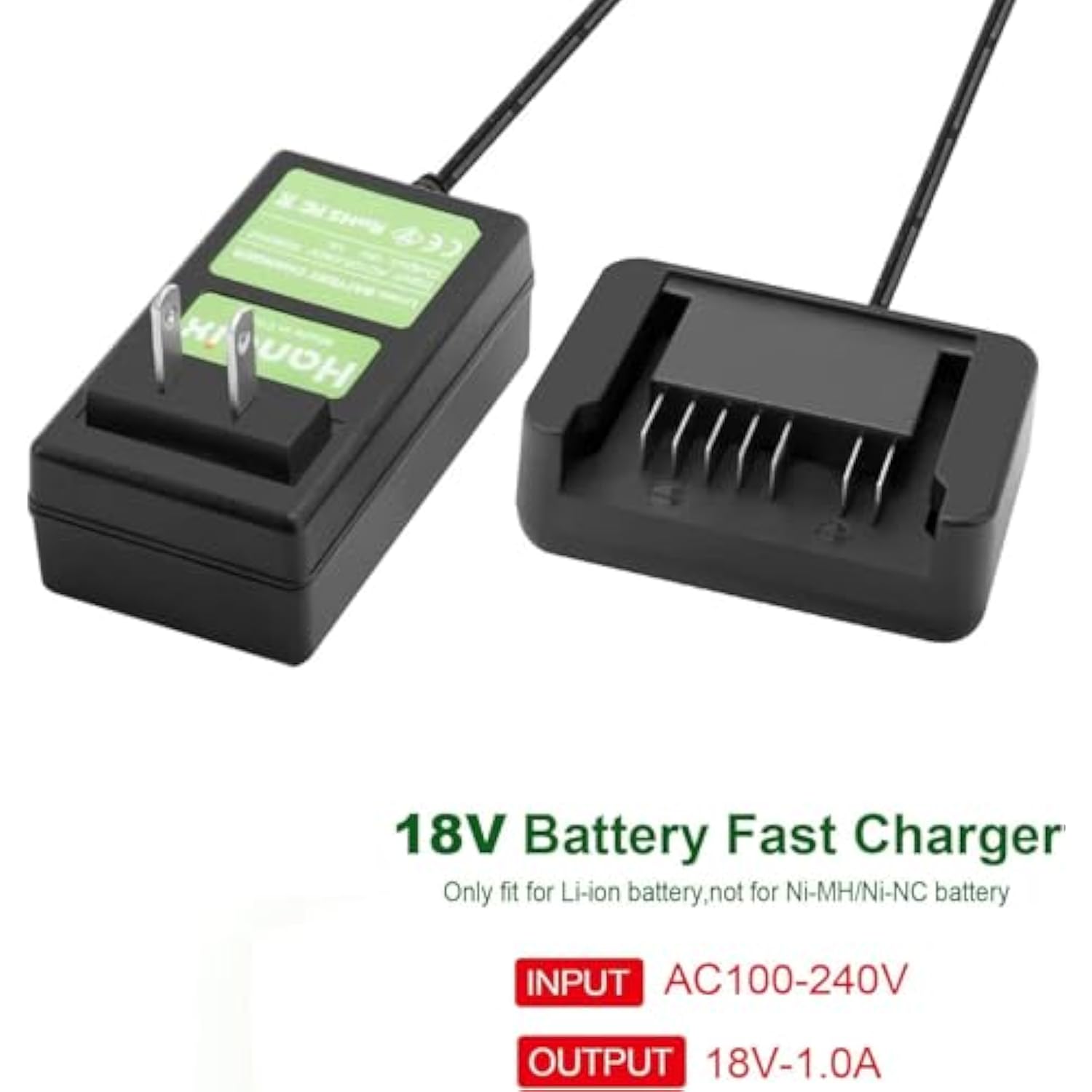 3.0Ah 18V Battery And Charger Set For Hitachi Bsl1815X Bsl1815S Bsl1830 Bsl1830C 330139 330557 339782 Replacement Battery