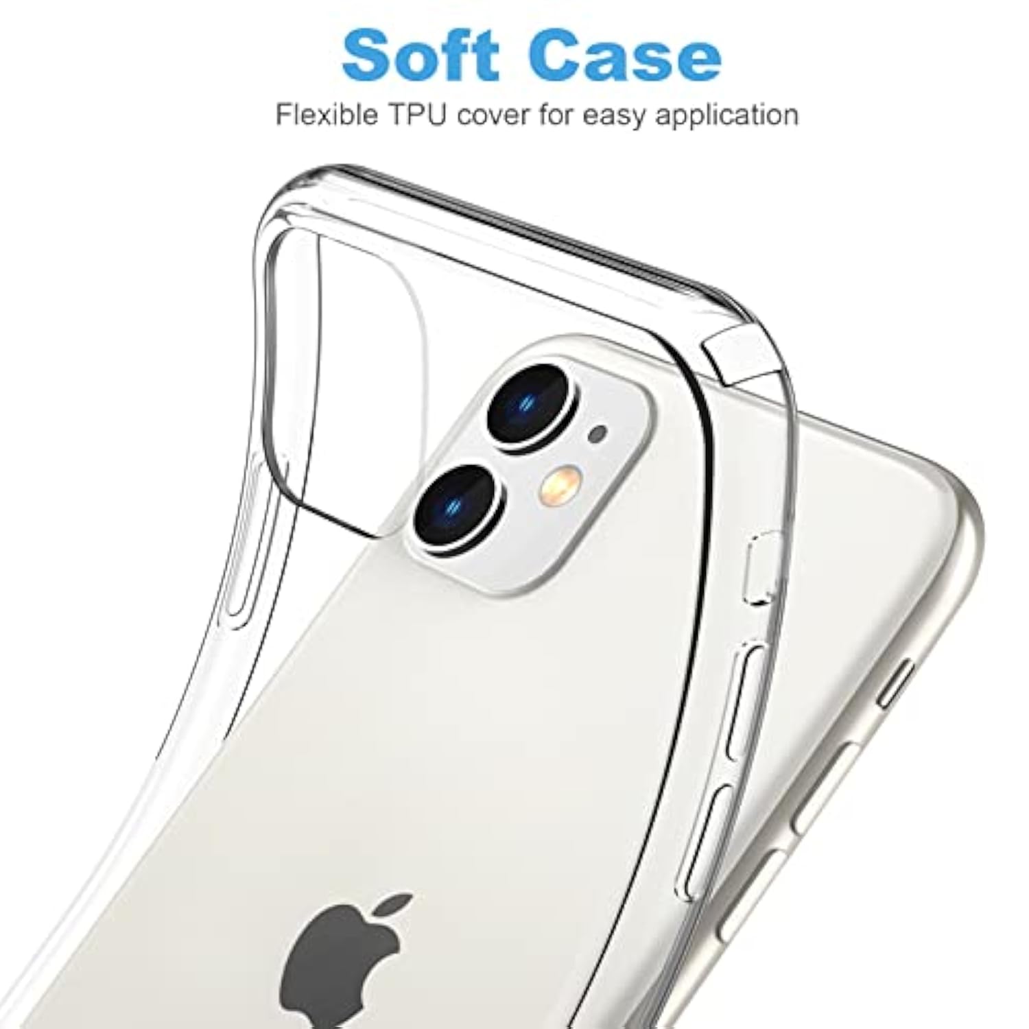 iPhone 11 Clear TPU Case Shockproof Slim Anti-Scratch 6.1 Inch
