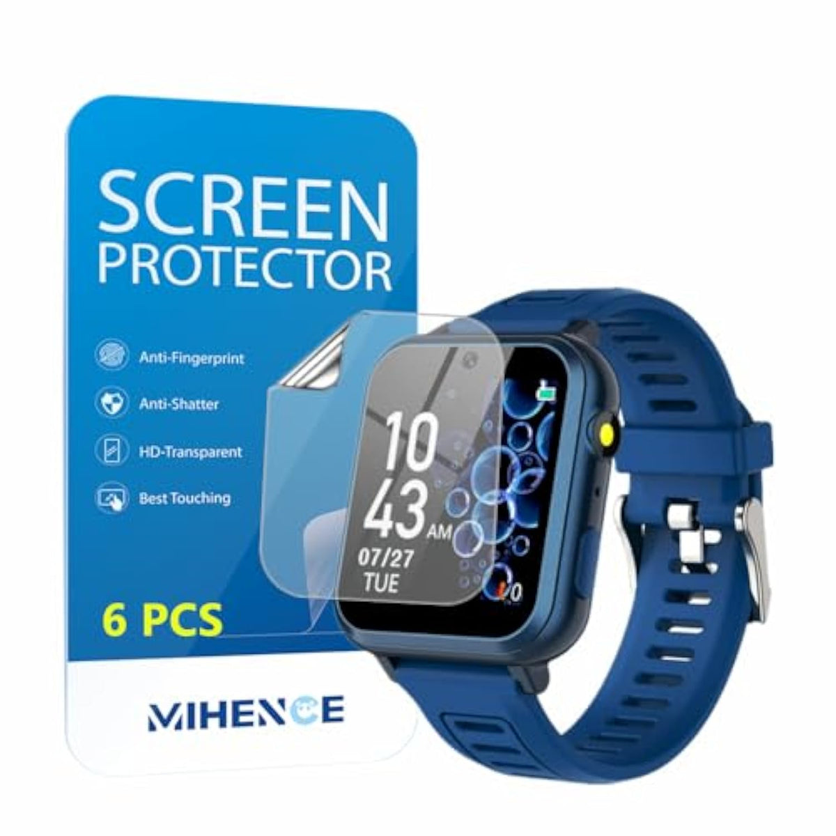 Screen Protector For S16 1.54 Inches Smart Watch, Hd Pet Protective Film Compatible For Phyulls S16 Smart Watch [6Pcs]
